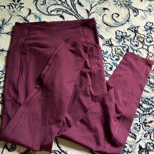 Girlfriend Collective Pocket Leggings Maroon M